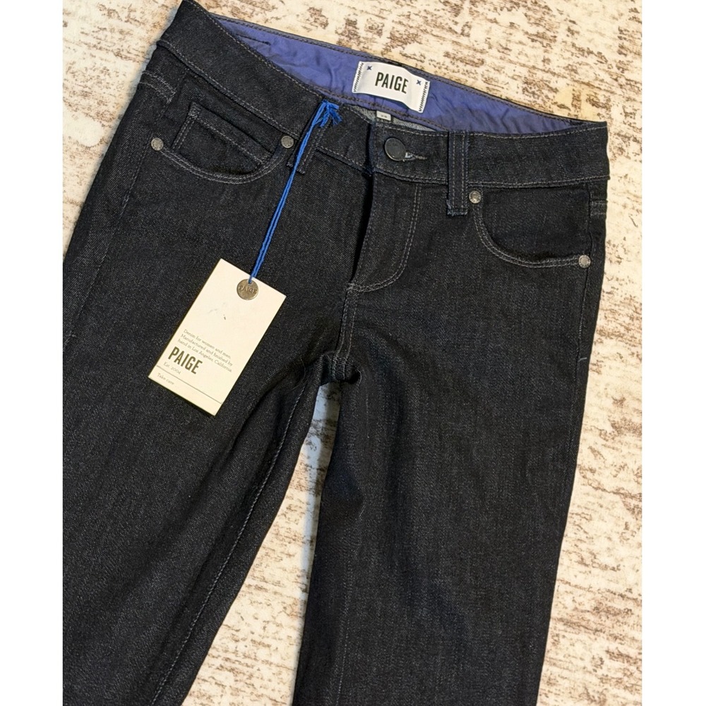 PAIGE Manhattan Bootcut Jeans Women’s 25 Dark Indigo NWT - Picture 2 of 11
